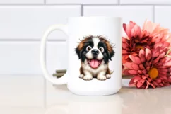 Funny Saint Bernard Popping Eyes Clipart Product Image 2