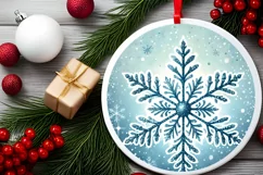 Round Christmas Ornament Sublimation|Clipart Product Image 2