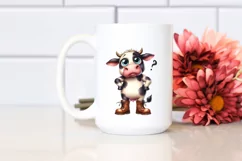 Watercolor Cow with Big Eyes and Boots Product Image 2