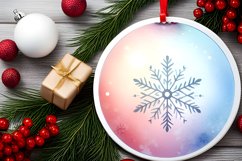 Round Christmas Ornament Sublimation|Clipart Product Image 2