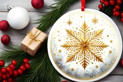 Round Christmas Ornament Sublimation|Clipart Product Image 2