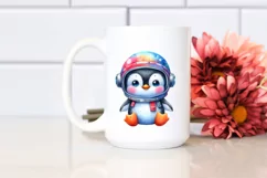 Colorful Astronaut Helmet Penguin | Clipart Product Image 2