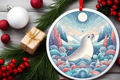 Round Christmas Ornament Sublimation|Clipart Product Image 2