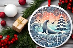 Round Christmas Ornament Sublimation|Clipart Product Image 2