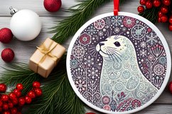 Round Christmas Ornament Sublimation|Clipart Product Image 2
