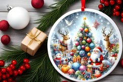 Round Christmas Ornament Sublimation|Clipart Product Image 2