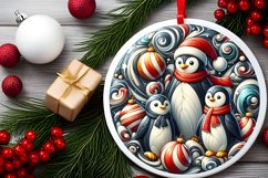 Round Christmas Ornament Sublimation|Clipart Product Image 2