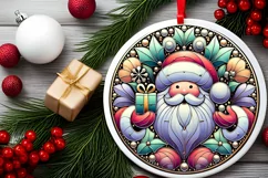 Round Christmas Ornament Sublimation|Clipart Product Image 1