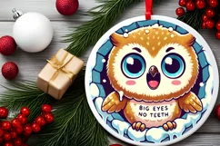 Round Christmas Ornament Sublimation|Clipart Product Image 1