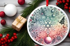 Round Christmas Ornament Sublimation|Clipart Product Image 2