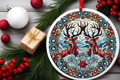 Round Christmas Ornament Sublimation|Clipart Product Image 2