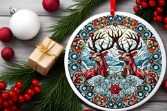 Round Christmass Ornament PNG Product Image 2