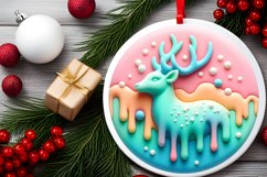 Pastell 3D Christmas Deer PNG Product Image 2
