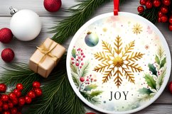 Round Christmas Ornament Sublimation|Clipart Product Image 2