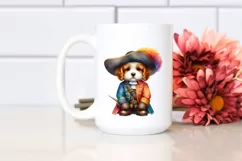 Wearing Musketeer Suit Puppy Clipart Product Image 2