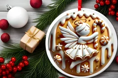 Round Christmas Ornament Sublimation|Clipart Product Image 1