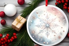 Round Christmas Ornament Sublimation|Clipart Product Image 2