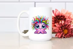 cute Crazy Cartoon Octopus with Big Eyes | Sublimation | Product Image 2