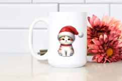 Christmas Cat with Santa Hat, PNG Product Image 2