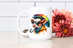 Cute Baby Cow Playing PNG Product Image 2