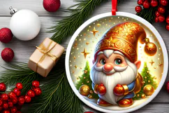 Round Christmass Ornament PNG Product Image 2