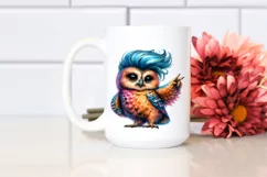 Cute Baby Owl Posing like a Model PNG Product Image 2