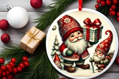 Round Christmas Ornament Sublimation|Clipart Product Image 1