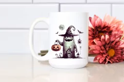 Washed Watercolor Style Simple Halloween Monster PNG Product Image 2