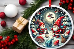 Round Christmas Ornament Sublimation|Clipart Product Image 2