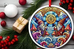 Round Christmas Ornament Sublimation|Clipart Product Image 1