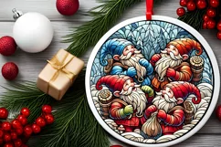 Round Christmas Ornament Sublimation|Clipart Product Image 1