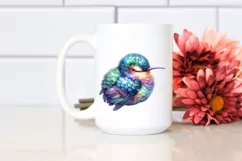 Vibrant Baby Hummingbird Sleeping Clipart Product Image 2