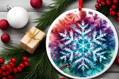 Round Christmas Ornament Sublimation|Clipart Product Image 2