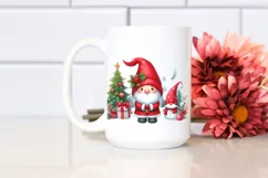 Cute Red Christmas Gnomes PNG Product Image 2