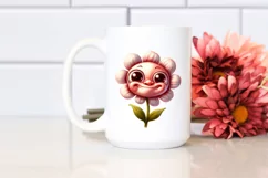Funny Expressive Flower Baby, PNG Product Image 2