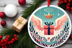Round Christmas Ornament Sublimation|Clipart Product Image 1