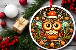Round Christmas Ornament Sublimation|Clipart Product Image 2