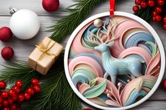 Round Christmas Ornament Sublimation|Clipart Product Image 2