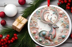 Round Christmas Ornament Sublimation|Clipart Product Image 2