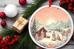 Round Christmas Ornament Sublimation|Clipart Product Image 1