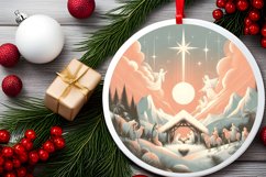 Round Christmas Ornament Sublimation|Clipart Product Image 2