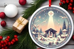 Round Christmas Ornament Sublimation|Clipart Product Image 2