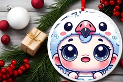 Round Christmas Ornament Sublimation|Clipart Product Image 1