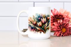 Abstract Stained Tulip | Sublimation | Clipart Product Image 2