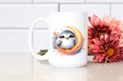 Cute Colorful Arctic Tern Moon Hanging Stars | Sublimation | Product Image 2