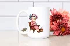 Vintage Lady Chair Watercolor Product Image 2
