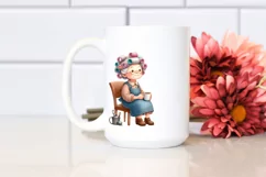 Vintage Lady Chair Watercolor Product Image 2