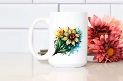 Wooden Stained Narcissus Clipart Product Image 2