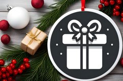 Round Christmas Ornament Sublimation|Clipart Product Image 2