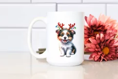 Expressive Baby Christmas Border Collie PNG Product Image 2